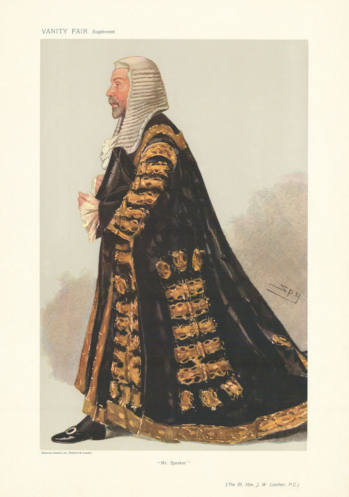 VANITY FAIR SPY CARTOON James William Lowther, Visc. Ullswater 'Mr Speaker' 1906
